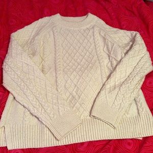 H&M Cable Knit Cream Sweater